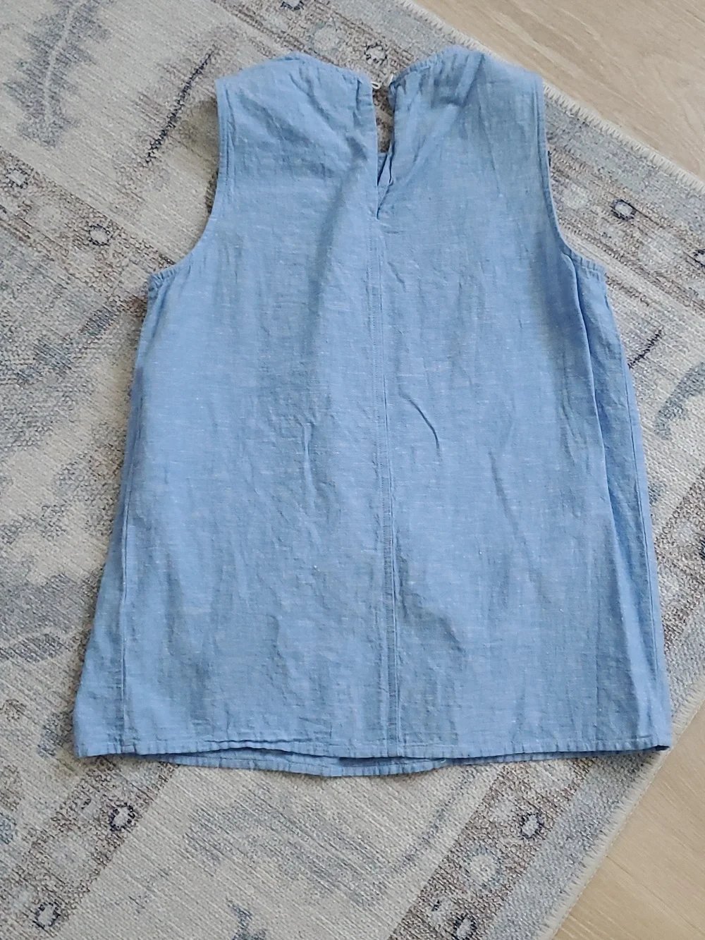 J. Crew Linen Cotton Embroidered Shift Tank Sz00